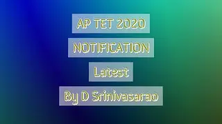 ap tet Notification 2020