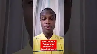 How to check Responsive Website in Google Chrome #google #chrome #websitedevelopment