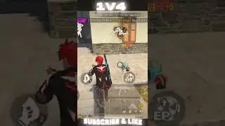 1VS4 IN MOBILE 📲 | FREE FIRE 1VS4 SHORT VIDEO 🍷| #shorts #freefire #1vs4 #viral #trending #fyp