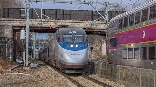 Amazing MBTA & Amtrak Train Action @ Canton Junction!! (1/29/25)