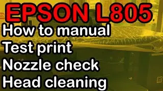 Epson L805 Manual nozzle check & head cleaning