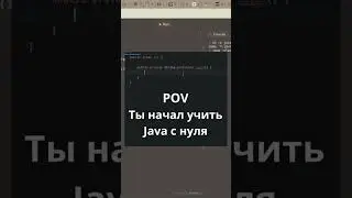 POV ты начал учить java с нуля #java #программирование #собеседование
