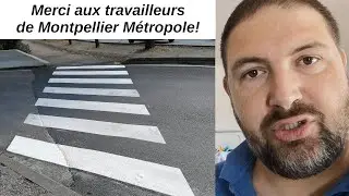 Remerciements publics aux travailleurs de la Mairie de Montpellier Métropole (passage piéton effacé)
