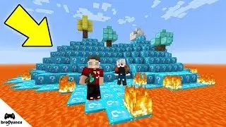 MİNECRAFT LAV DÜNYASI GİZLİ ELMAS ADASI ŞANS BLOKLARI SAVAŞI