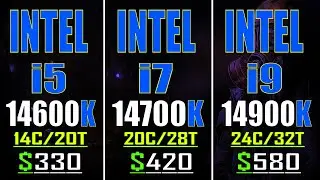 INTEL i5 14600K vs INTEL i7 14700K vs  INTEL i9 14900K || PC GAMES TEST ||