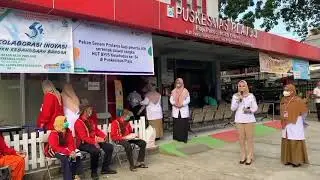 Kegiatan pekan senam prolanis bagi peserta JKN di Puskesmas Plaju