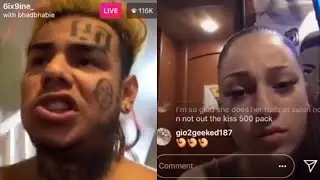 6ix9ine Exposes Bhad Bhabie on Instagram Live (FULL ARGUMENT)
