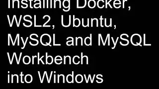 Windows Docker, MySql Installation