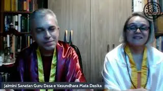 17/10/24 -Yoga Sandhya - Servidores: Acharya, Jaimini Sanatan Guru Dasa / Vasundhara Mata Dasika