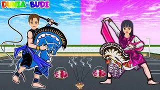 Yuta Jadi Jathilan Biru 💙 Vs Mio Jadi Jathilan Pink 💖 24 Jam || Sakura School Simulator