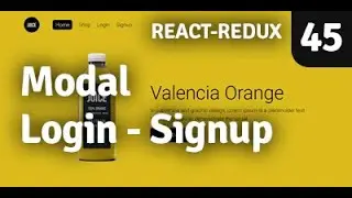 Login and Signup Modal in React Redux | Redux Shopping Cart | Part 45