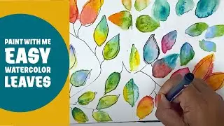 EASY Watercolor Leaves Painting