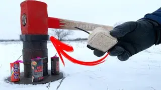 МОЩНАЯ ПЕТАРДА + КУВАЛДА . ТОП 10 МОЩНЫХ ПЕТАРД ПОД КУВАЛДОЙ. Неожиданный поворот