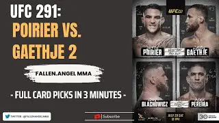 UFC 291: Poirier vs. Gaethje 2 | Full Card Fight Picks in 3 Minutes