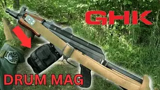 Gas Blowback GHK AK Drum Magazine Gameplay [Airsoft]
