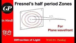 Fresnel's half period zones | For Plane wave | Diffraction of light | Lecture 4