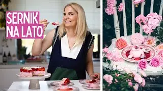 SERNIK NA ZIMNO - LEKKI JAK CHMURKA! Krystalizowane płatki róż. Sernik na dwa sposoby