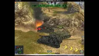 WOT Blitz nO_skill_just_luck_BS бой на Т 34 и пт