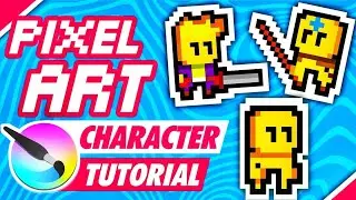 How To Draw Pixel art Character in Krita | Pixel art Tutorial | Easy Beginner Friendly Guide