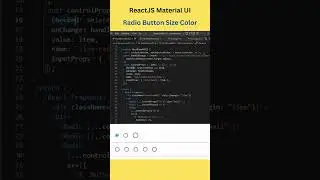 Must Know #react material UI Radio size color concept #shorts #hindi