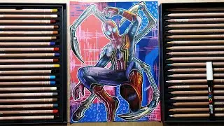 Drawing Iron Spider Armor | Spider-Man | - Comic Book Style