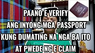 PAANO E VERIFY ANG AVAILABILITY NG INYONG PASSPORT TO CLAIM KUNG WALANG MATANGGAP NA TEXT OR EMAIL