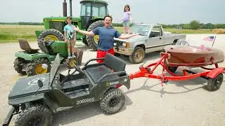 Finding Abandoned Trucks and Tractors Digging Dirt Compilation | Tractors for kids