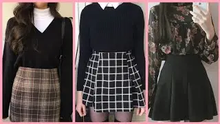 stylish High waisted mini skirts ideas for blouses and tunic tops