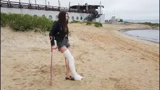 ALICE pretty girl LLC long leg plaster cast, Full leg