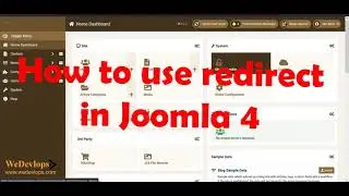 How to use Joomla 4 redirect components built in