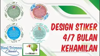 CARA MEMBUAT STIKER 4/7 BULAN KEHAMILAN DENGAN CORELDRAW
