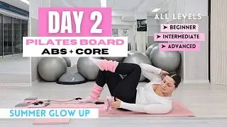 60 DAY PILATES BOARD CHALLENGE | DAY 2 | 20 MIN ABS & CORE  | Beginner Friendly