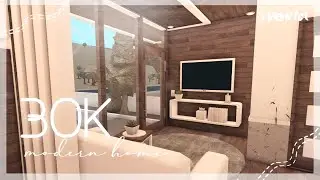 30K ONE-STORY MODERN ROLEPLAY HOME (NO-GAMEPASS) | BLOXBURG SPEEDBUILD