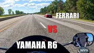 Yamaha R6 RACING Ferrari at 180 MPH