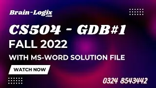 CS504 GDB Solution Fall 2022 | CS504 GDB 1 Solution Fall 2022 by 