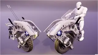 SciFi Grasshopper MonoBike (#UE4, #UE5)