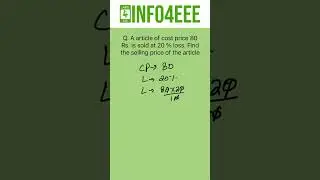 Profit and Loss P&L Question for competitive Exam #competitiveexam #profitandloss