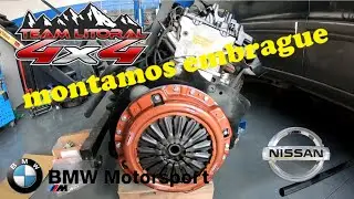 MONTAMOS VOLANTE MOTOR Y EMBRAGUE EN MOTOR BMW SWAP NISSAN PATROL Y61