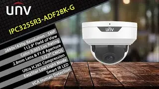 Uniview EasyStar Vandal Dome 5MP IPC325SR3-ADF28K-G