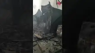 Последствие пожара на рынке в Предгорном округе. Площадь 3500кв.м.