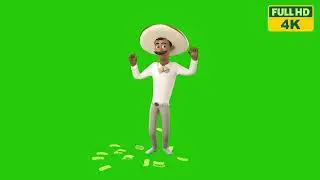 Get Creative with 4K 3D Green Screen Animated Mexican Guy - Exciting Video Clips| 