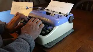 1950 Smith-Corona Silent typewriter at work
