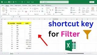 excel filter shortcut | excel shortcuts for filter | excel filter shortcut key