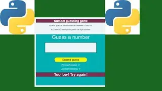 GUESS THE NUMBER PYTHON TUTORIAL