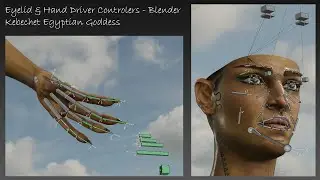 Eyelid & hand Driver Control Handles | Kebechet Skeleton Rig | Hybrid Metarig Issues Blender 3D
