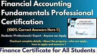 Financial Accounting Fundamentals Professional Certification | Finance Free Courses with Certificate