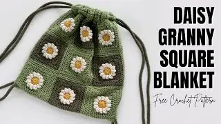 Daisy Granny Square Backpack- A Free Crochet Pattern for Beginners