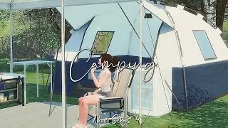 SOLO CAMPING IN THE RAIN | fishing, what i eat, reading | The Sims 4 Vlog
