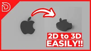 2D to 3D Logo Easy And Fast!!! How To Convert 2D Logo to 3D 