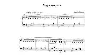 Rudolfo Mederos: El agua que corre (The Water That Flows) for piano solo